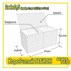 Коробчатый габион 2х1х0